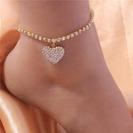 Load image into Gallery viewer, Shiny Cubic Zirconia Chain Anklets for Women - BestShop
