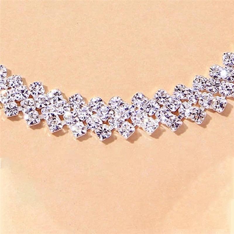 Shiny Cubic Zirconia Chain Anklets for Women - BestShop