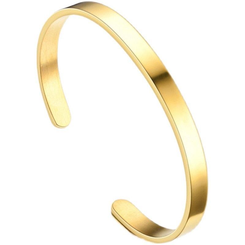 Simple Smooth Gold Cuff - BestShop