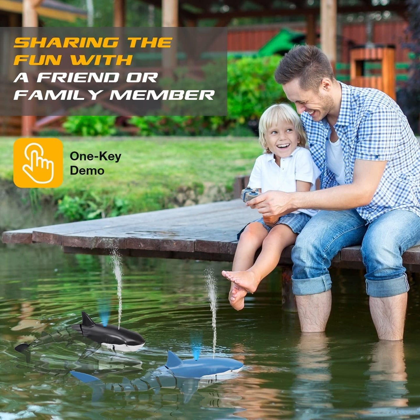 Smart Remote Control Water Spray Shark - BestShop