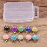 Load image into Gallery viewer, Styles Mix Glass Bottles Milk Tea Cup Ball Earring Charms 10 PCs - BestShop
