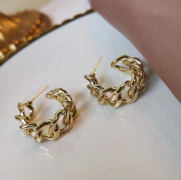 Trendy Simple Silver Color Hoop Earrings For Women - BestShop