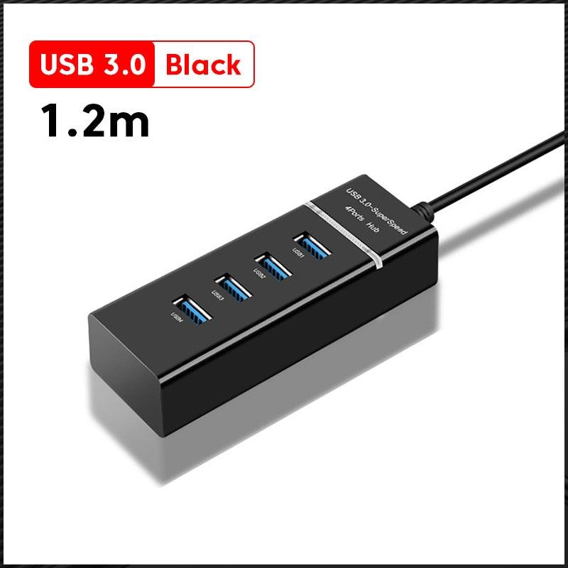 USB Hub 4 Ports High-Speed Multi-Splitter Adapter - BestShop