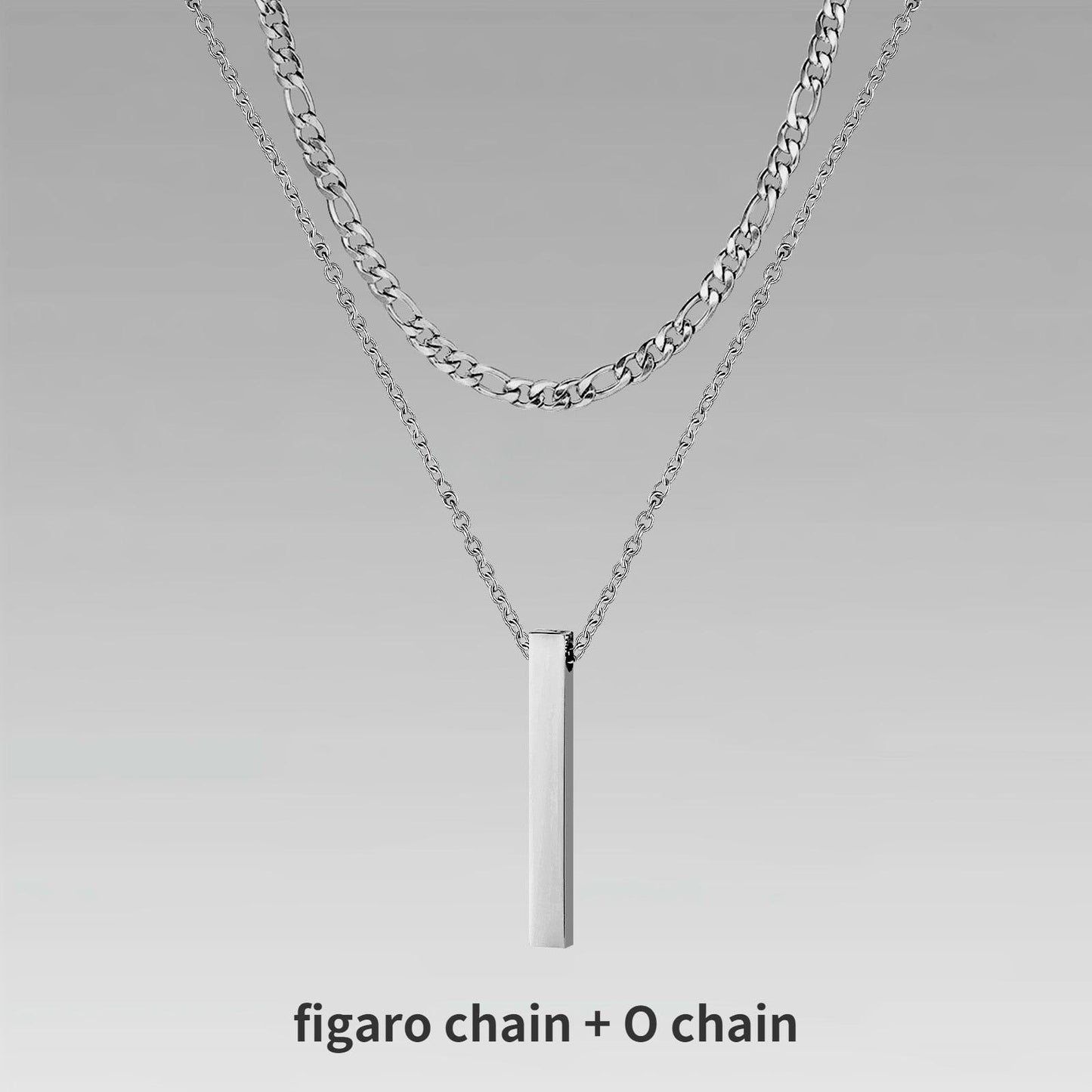Vnox 3D Vertical Bar Necklaces for Men - BestShop