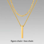 Load image into Gallery viewer, Vnox 3D Vertical Bar Necklaces for Men - BestShop
