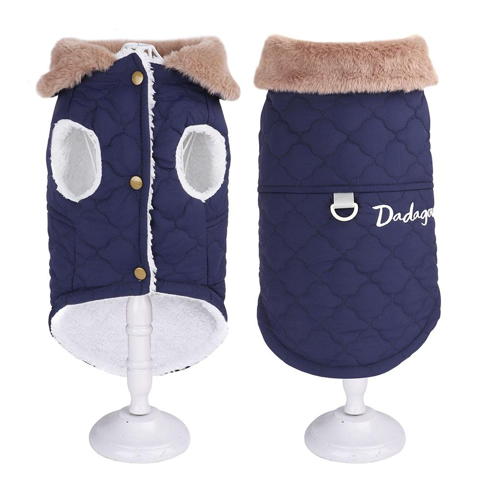 Waterproof Winter Pet Jacket With Fur Collar - BestShop