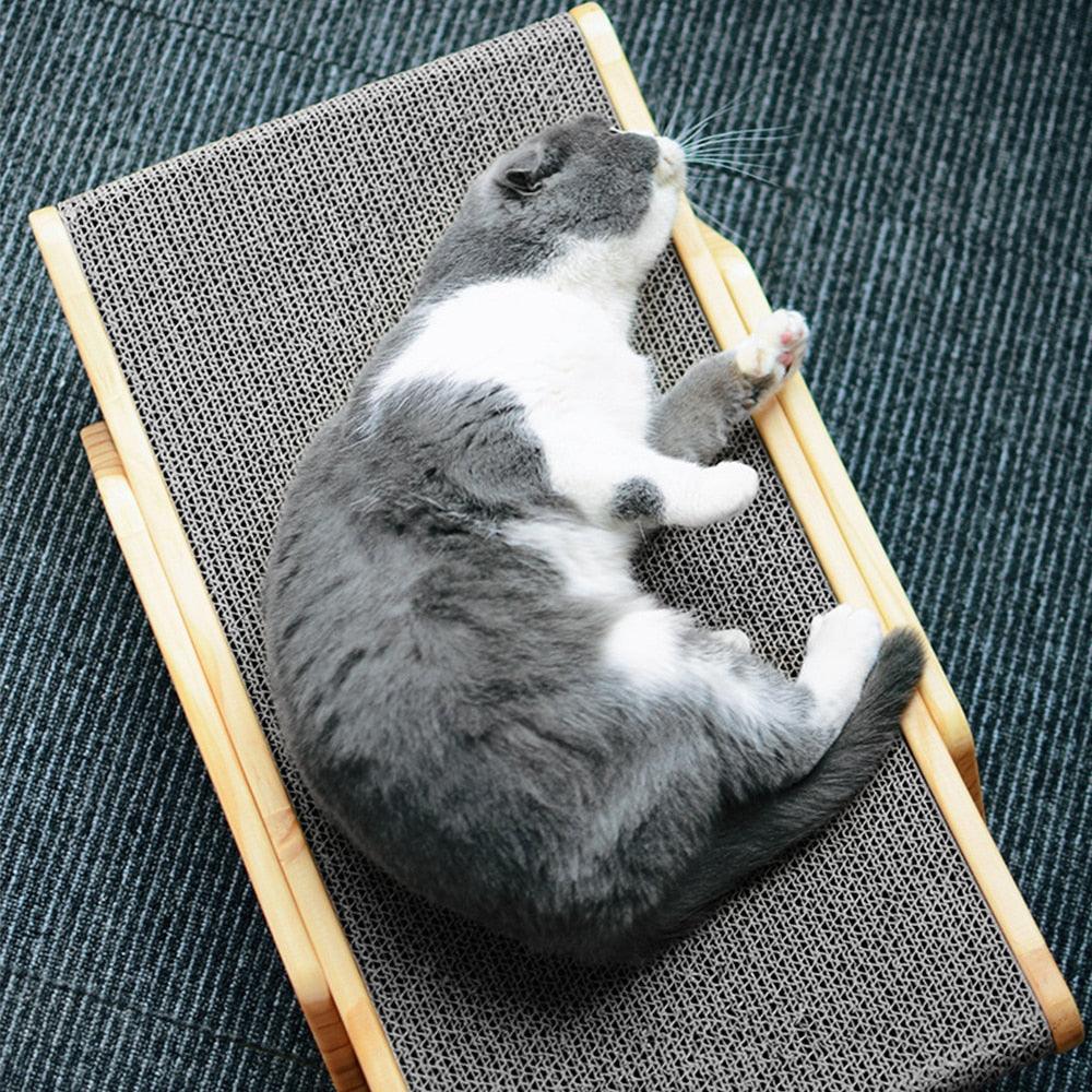 Wooden Cat Scratcher Scraper Detachable Lounge Bed - BestShop