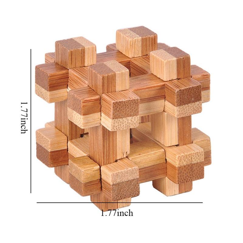 Wooden Kong Ming Lock Lu Ban Lock IQ Brain Teaser Toys - BestShop