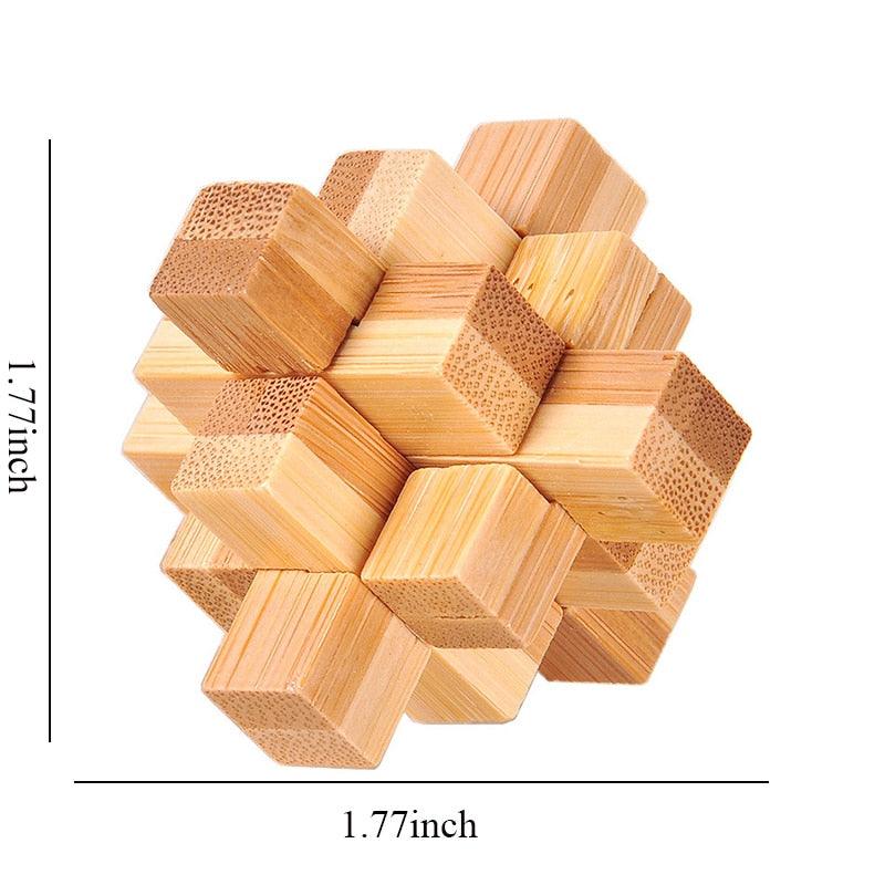 Wooden Kong Ming Lock Lu Ban Lock IQ Brain Teaser Toys - BestShop