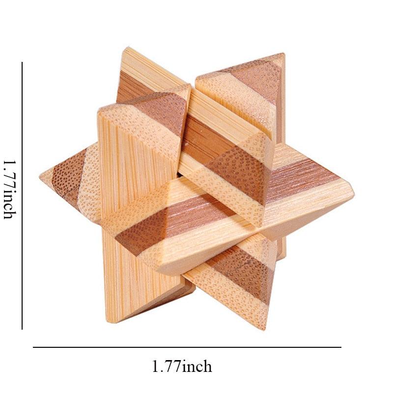 Wooden Kong Ming Lock Lu Ban Lock IQ Brain Teaser Toys - BestShop
