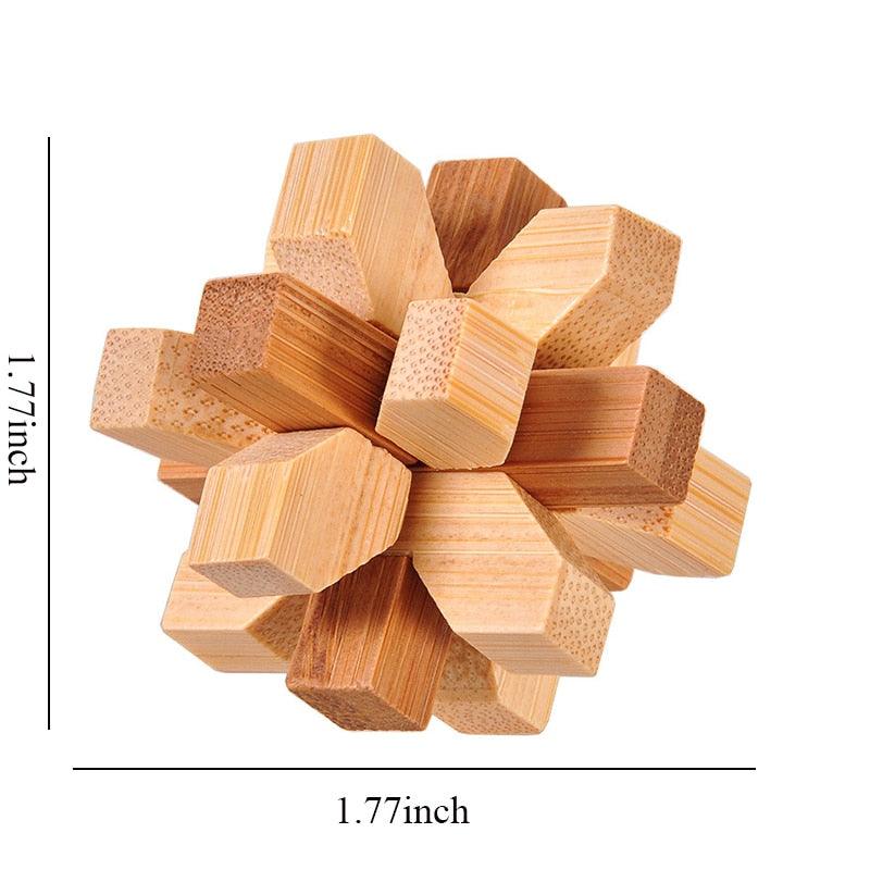 Wooden Kong Ming Lock Lu Ban Lock IQ Brain Teaser Toys - BestShop