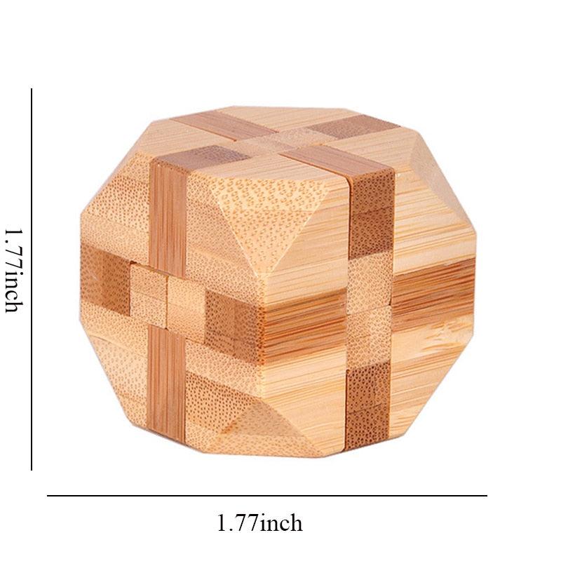 Wooden Kong Ming Lock Lu Ban Lock IQ Brain Teaser Toys - BestShop
