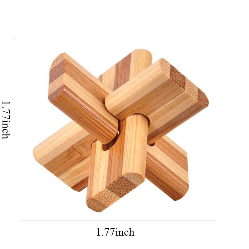 Wooden Kong Ming Lock Lu Ban Lock IQ Brain Teaser Toys - BestShop