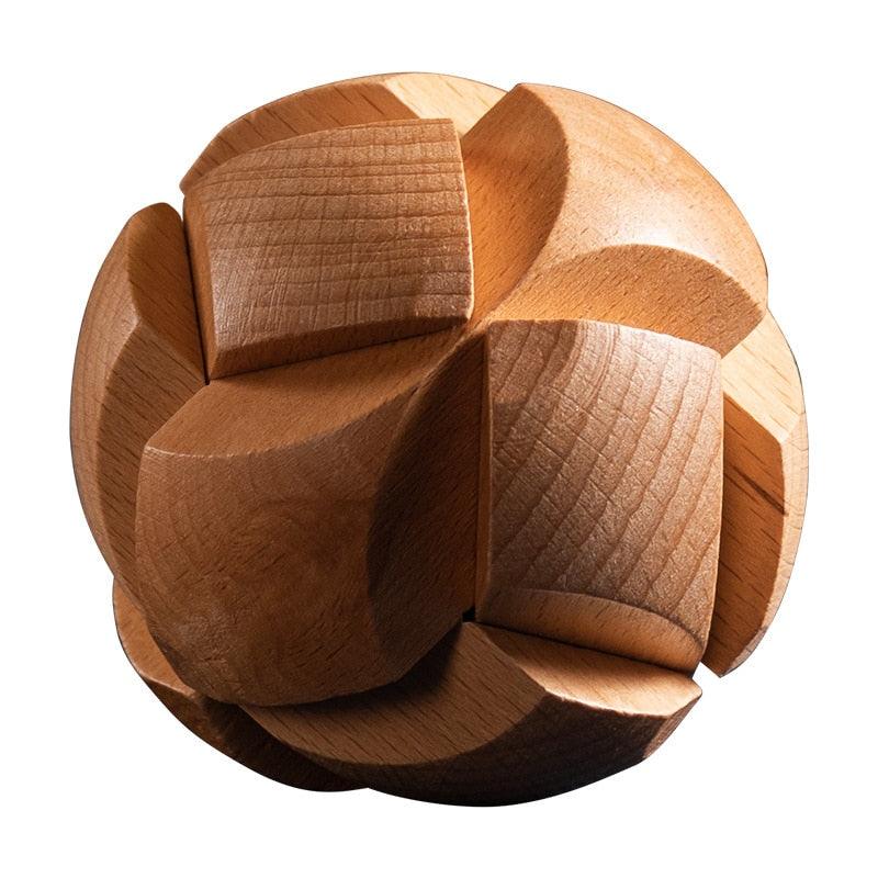 Wooden Kongming Lock 3D Brain Teaser Puzzle - BestShop