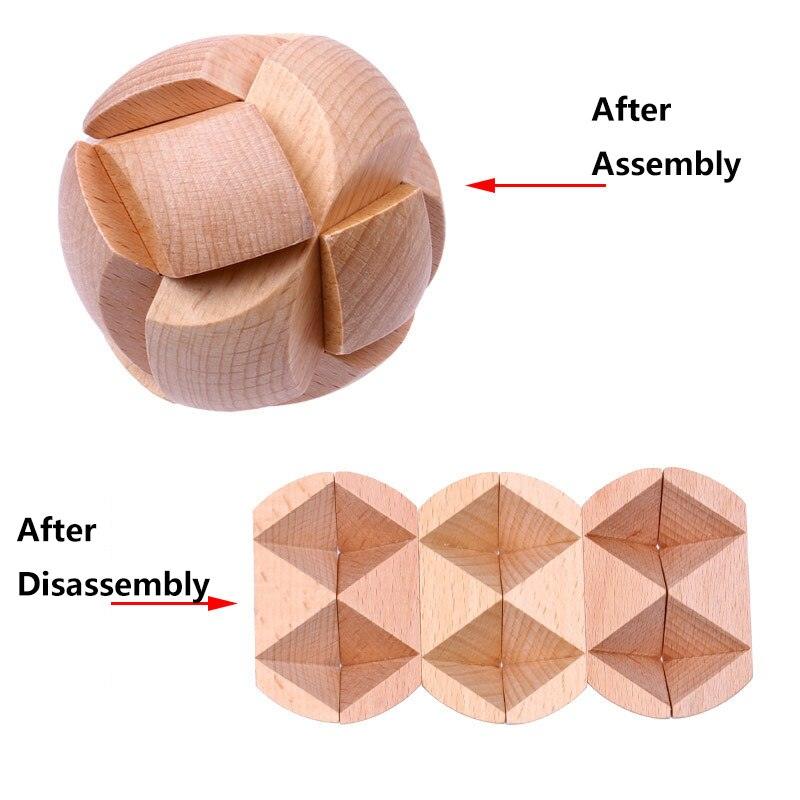 Wooden Kongming Lock 3D Brain Teaser Puzzle - BestShop