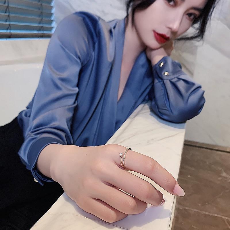 Zircon Gold Color Star Open Rings - BestShop