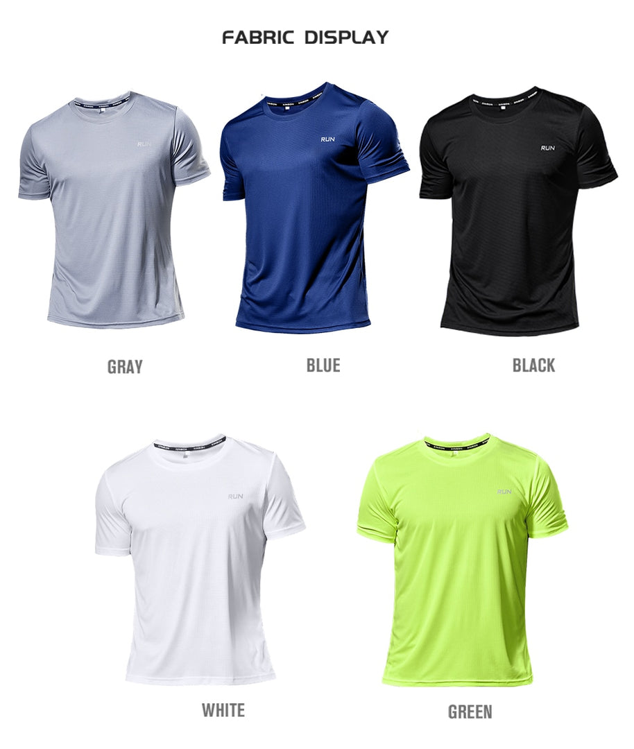 Multicolor Quick Dry Short Sleeve Sport T Shirt - BestShop