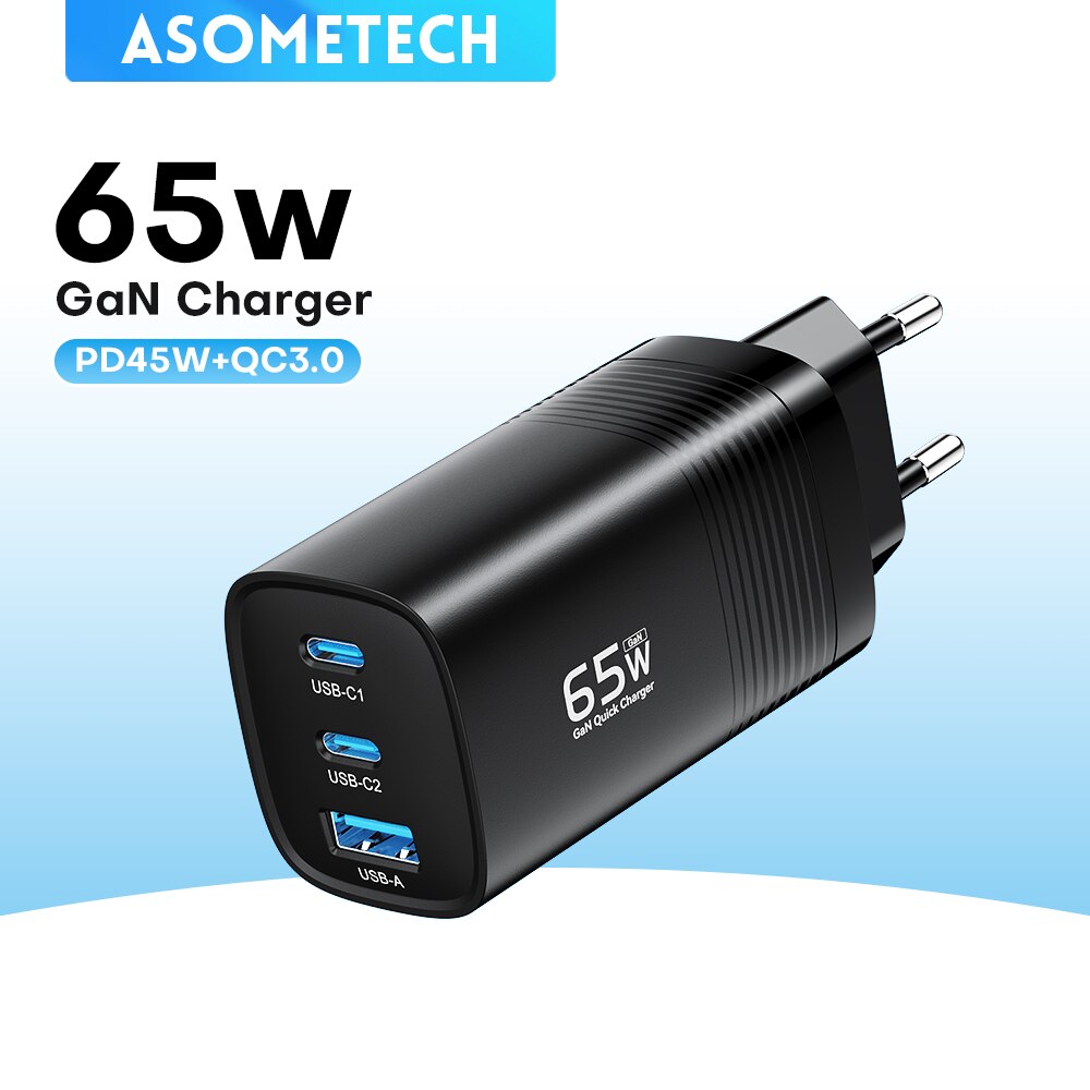 ASOMETECH USB Type C Charger 65W 45W Quick Charger - BestShop