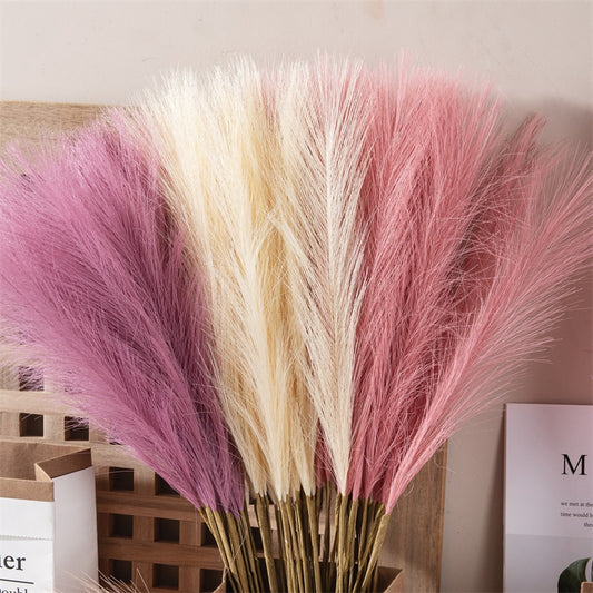 10pcs Silk Pampas Grass Decor Artificial Flowers - BestShop