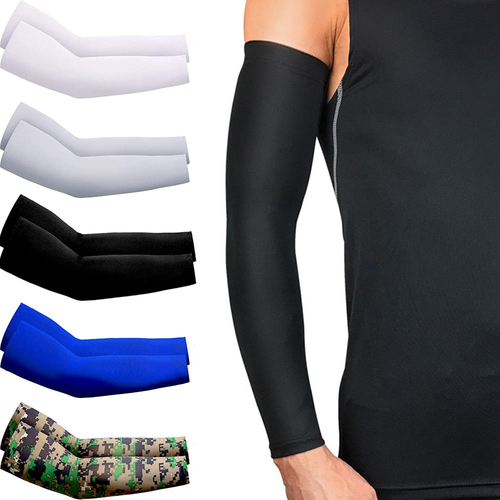 2Pcs Unisex Cooling Arm Sleeves Cover Women Men Sports - BestShop