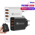 Load image into Gallery viewer, USB Wall Charger Block 4 Port PD QC Fast Power Adapter - BestShop
