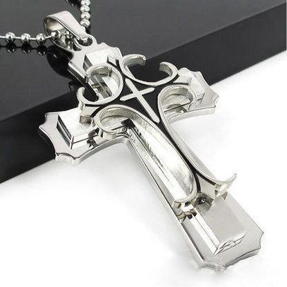 2023 Fashion New Black Rectangle Pendant Necklace for Men - BestShop