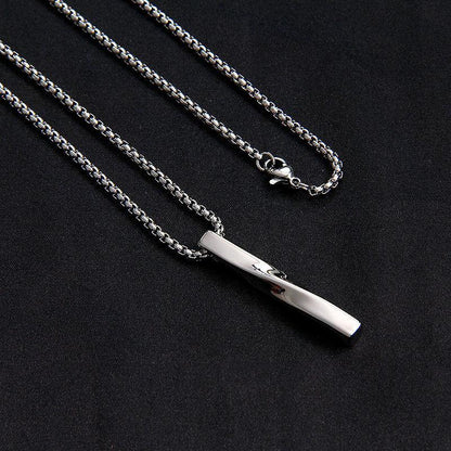 2023 Fashion New Black Rectangle Pendant Necklace for Men - BestShop
