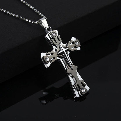 2023 Fashion New Black Rectangle Pendant Necklace for Men - BestShop