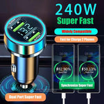 Load image into Gallery viewer, 240W 2 Port Super Fast USB Car Charger - BestShop
