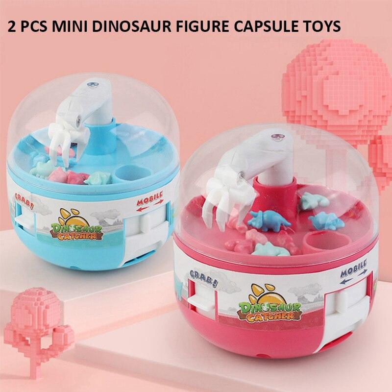 2Pcs Dinosaur Figure Grabber Capsule Toy Mini Claw - BestShop