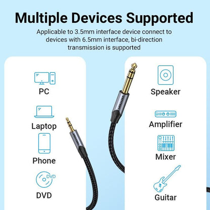 3.5mm to 6.35mm Adapter Aux Cable - BestShop