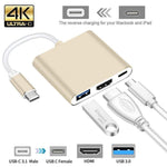Load image into Gallery viewer, 3 In 1 Type-C HUB USB C To HDMI Cable Adapter - BestShop