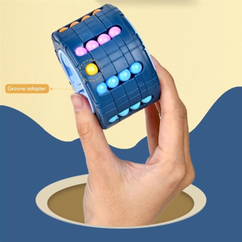 3D Cylinder Cube Toy Magical Bean Gyro Rotate Puzzle - BestShop