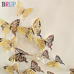 Load image into Gallery viewer, 3D Hollow Golden Silver Butterfly Wall Stickers - BestShop
