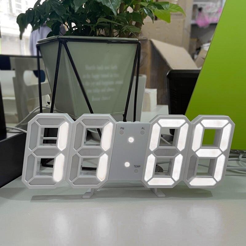 3D LED Digital Clock Luminous Fashion Wall Clock - BestShop