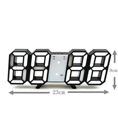 3D LED Digital Clock Luminous Fashion Wall Clock - BestShop
