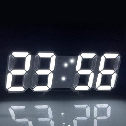 3D LED Digital Clock Luminous Fashion Wall Clock - BestShop