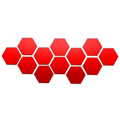 3D Mirror Wall Sticker Hexagon Decorations - BestShop
