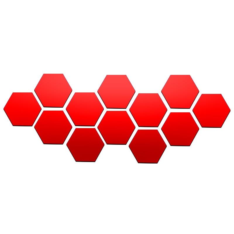 3D Mirror Wall Sticker Hexagon Decorations - BestShop