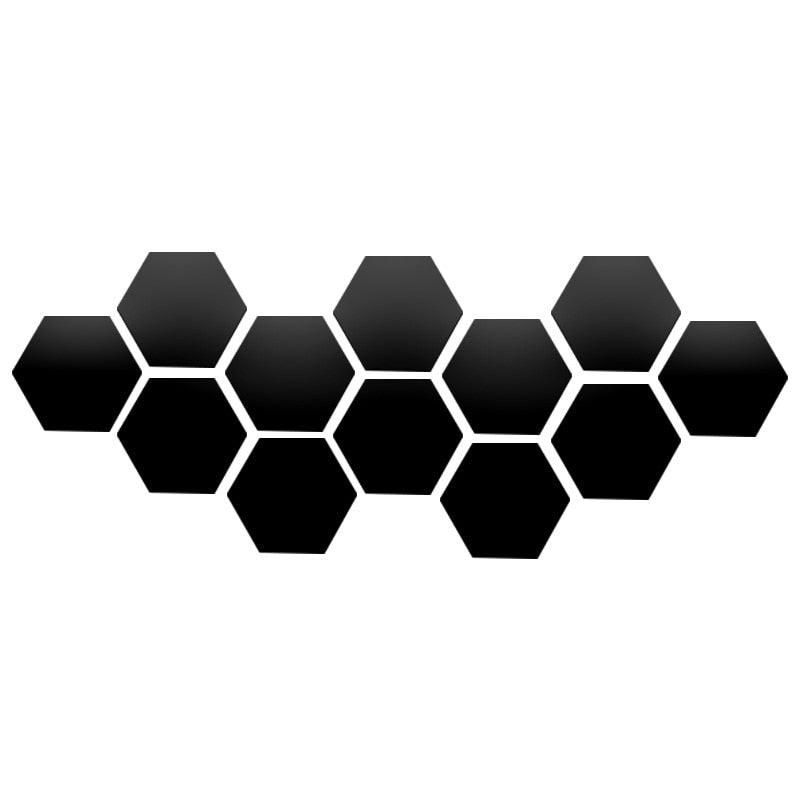 3D Mirror Wall Sticker Hexagon Decorations - BestShop