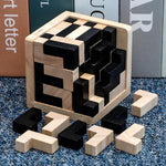 Load image into Gallery viewer, 3D Wooden Cube Puzzle Luban Interlocking Educational Toys - BestShop
