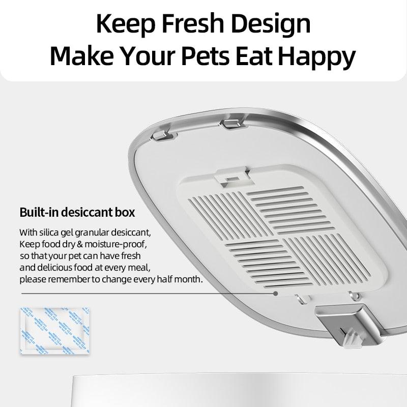 4L Automatic Pet Feeder Button Version Auto Cat Food Dispenser - BestShop
