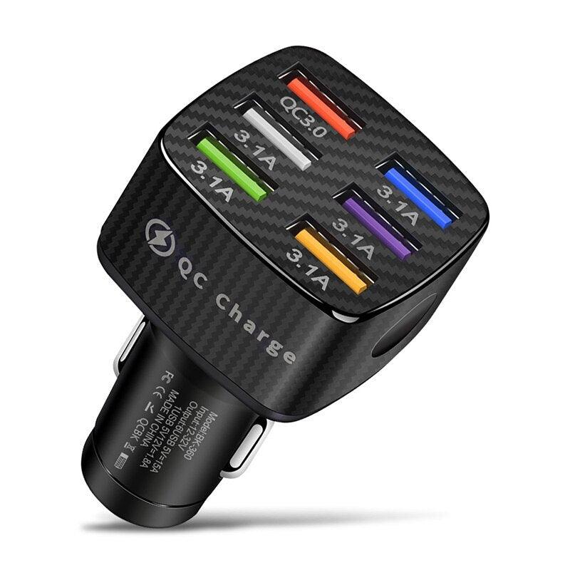 6 USB Multi-function QC3.0 15A Car Fast Charger - BestShop