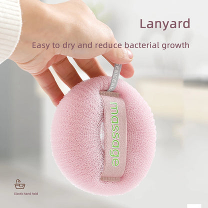 Pink Rope Loop Sponge Shower Loofah Bath Sponge With Hanging Rope – BestShop