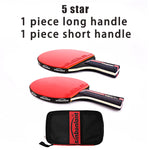 Load image into Gallery viewer, Professional Tennis Table Racket Short Long Handle Carbon Blade Rubber - BestShop