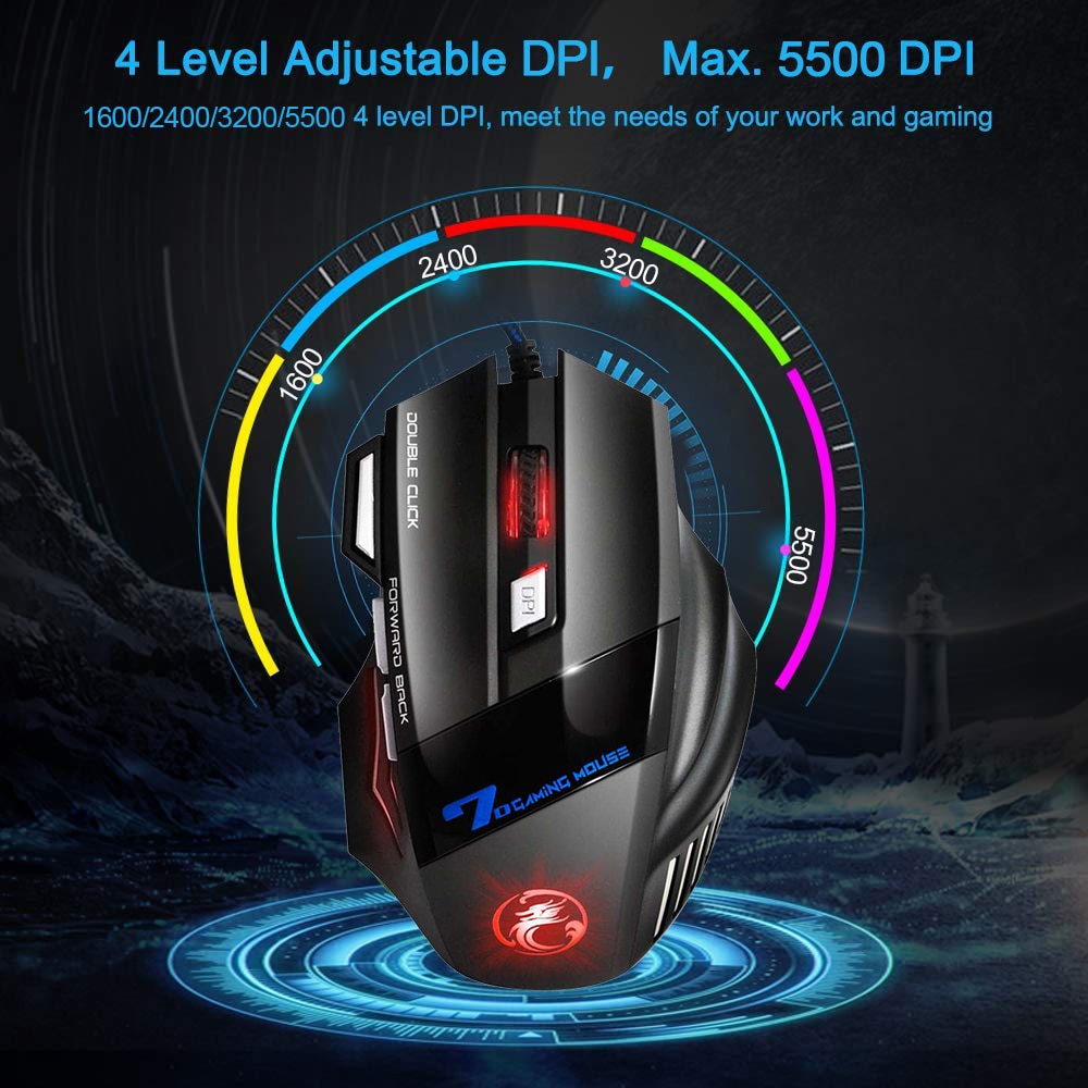 Wired Gaming Mouse USB Computer Mouse Gaming RGB - BestShop