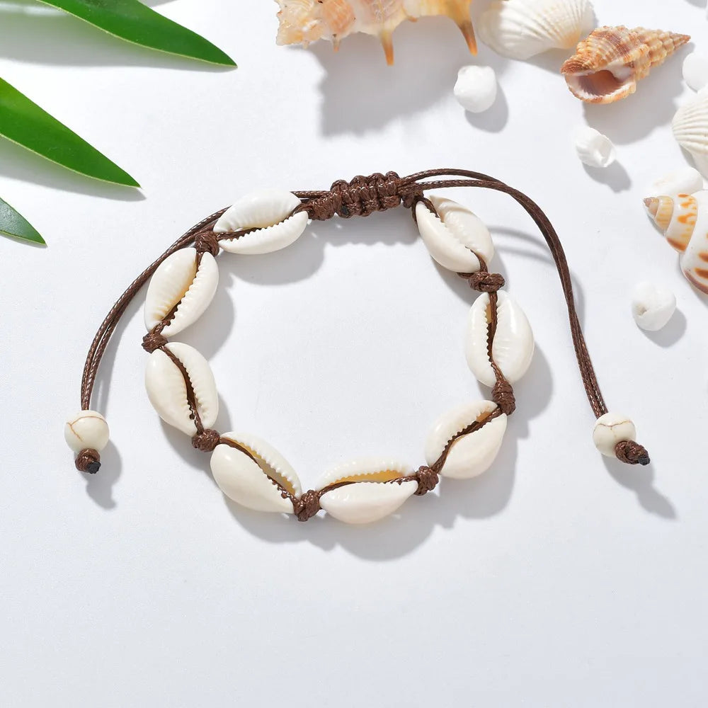 Bohemian Natural Sea Shell Charm Bracelets