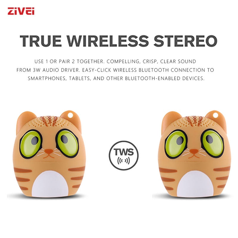 Zivei Mini Bluetooth Speaker Animal Wireless Small Speaker - BestShop