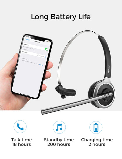 Mpow M5 Bluetooth V5.0 Headset Wireless