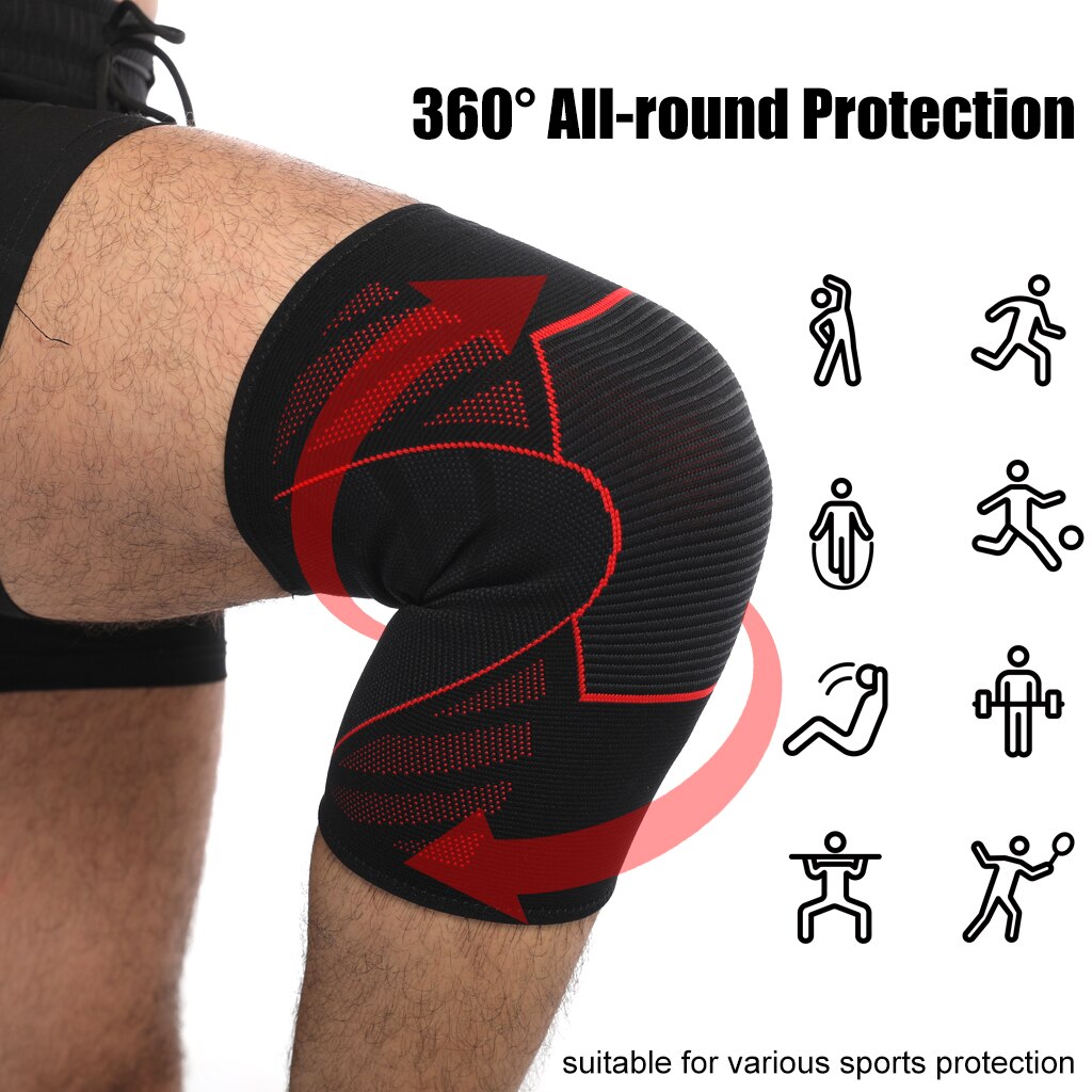 1 PC Elastic Knee Pads for Sports Gym Fitness Gear Nylon Kneepad - BestShop